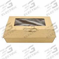 READY FRESH Carry-Out Food Container: 3 1/8 in Ht, 9 3/4 in Wd, 7 1/4 in Dp, Paper, 200 PK (MPN RF-TGWL). Key specifications — Brand: READY FRESH; Color: Kraft; Material: Paper; Microwave Safe: Yes; Product Type: Carry-Out Food Container; Shape: Rectangular; Closure Type: Hinged Lid.