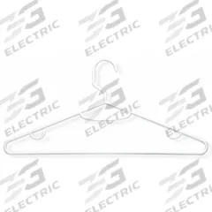 HONEY-CAN-DO Clothes Hanger: Plastic, 7 in Ht, 15 in Wd, White (MPN HNG-01523). Key specifications — Material: Plastic.