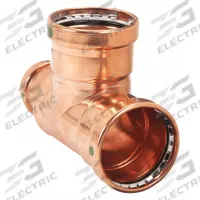VIEGA PROPRESS Crimp Tee Fitting: Tee, 3 in CTS x 1 1/4 in CTS x 3 in CTS size, Dimple Center Stop (MPN 20729). Key specifications — Brand: VIEGA PROPRESS; Broad - Material for Bullet: Copper Or Bronze; Brand - Broad: VIEGA.