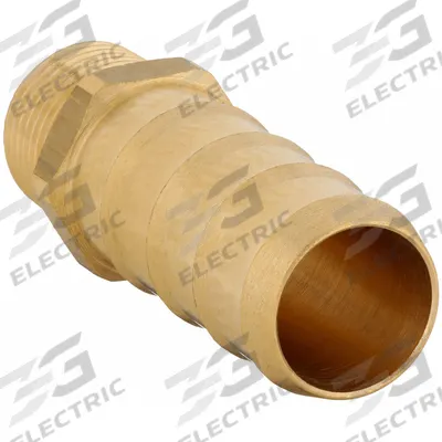 LEGRIS Barbed Fitting Adapter: 16 mm Pipe x 18 1/2 mm ID Size, BSPT x BSPT, Brass - Standard Brass Barbed Tube Fittings