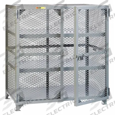 LITTLE GIANT Bulk Storage Locker: 49 in x 27 in x 52 in, 2 Fixed Shelves, Legs, Gray - Industrial Ventilated Shelf Cabinets