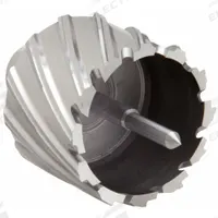 SLUGGER BY FEIN Annular Cutter: 1 1/2 in Cutter Dia, 1 in Max Cutting Dp, Pilot Pin Included, Bright (MPN 63134381041). Key specifications — attr253884: Yes; attr253885: Bright; attr253886: High Speed Steel; attr253887: Weldon Flat; attr253888: Fractional Inch; attr277149: SLUGGER BY FEIN.