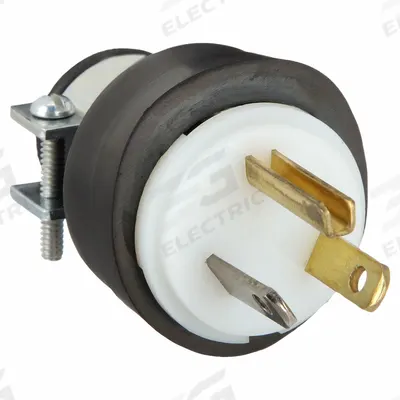 HUBBELL Straight Blade Plug: 7-15P, 277V AC, 15 A, 2 Pole, 3 Blade, Black (MPN HBL5929) - General Purpose Plugs