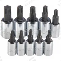 PROTO Socket Bit Set: 1 - 25 Pieces, 1/4 in, 3/8 in Drive Size, 10 Pieces, Fixed Insert (MPN J4740C). Key specifications — attr1216280: Fixed Insert; attr1216283: PROTO; attr1225718: 2 mm to 10 mm; attr1227491: 1/4 in, 3/8 in.