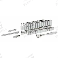 MILWAUKEE Socket Wrench Set: 3/8 in Drive, 56 Piece, 6-Point, Metric/SAE (MPN 48-22-9008). Key specifications — attr1224269: 3/8 in; attr1204638: Drive Tools Included; attr1204650: 1/4 in to 1 in; attr1204673: Socket Bits Not Included; attr1204681: Wrenches Not Included; attr1204688: MILWAUKEE; attr1224230: Friction; attr1206170: Drive Tools.