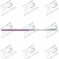 CHAINFLEX Bus Cable: (4) Pr 26 AWG (0.20), PVC, Order by the Foot, Ethernet/CAT6A, Red (MPN CFBUS-PVC-050). Key specifications — Bus System: Ethernet/CAT6A; Conductor Grouping: (4) Pair 26 AWG; Minimum Bend Radius Factor - Fixed: 7 x OD; Minimum Bend Radius Factor - Flexible: 10 x OD; Shielding: Shielded; Brand: CHAINFLEX.