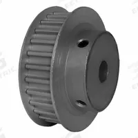 DAYTON Timing Pulley: Curvilinear, Fixed, For 9 mm Belt Wd, 28 Teeth, 5 mm Pitch, Aluminum (MPN 28-5M09M6FA8). Key specifications — Brand: DAYTON; Finish: Clear Anodized; For Belt Series: Powerhouse®.