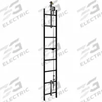 3M Cable Vertical Safety System: Trailing, Steel, Auto, 90 ft Lifeline Lg, 310 lb Capacity (MPN 6118090). Key specifications — Brand: 3M; Pass-Through Type: Automatic; Includes: (3) Guides; Ladder Lifeline Component: Cable Lifeline System; Cable Sleeve Type: Trailing; Lifeline Material: Steel.