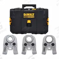 DEWALT Press Jaws: 1/2 to 1 in Pipe, Black Iron/Carbon Steel, Compact Tool Types (MPN DCE212K). Key specifications — attr518794: 1/2 to 1 in; attr518793: Black Iron; attr518792: Mueller Streamline; attr518791: DEWALT.