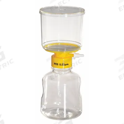 LAB SAFETY SUPPLY Filter Unit: 0.22 um Max Particle Size, 90 mm Dia, PES, Includes Stopper - Vacuum Filter Systems