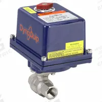 DYNAQUIP CONTROLS Electrically Actuated Two-Way Ball Valve: 1/2 in, Stainless Steel, FNPT x FNPT (MPN E2S23AJE23H). Key specifications — Included Mounting: ISO 5211 Actuator Mounting Pad; Brand: DYNAQUIP CONTROLS; Actuator Features: Position Indicator.