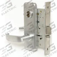 BEST Door Lockset: Storeroom Lever Locksets, Chrome, ADA Compliant, Interchangeable Core (MPN 45H7D14J626). Key specifications — Ligature Resistance: Not Ligature-Resistant; Brand: BEST; Lockset Function ANSI Code: F07; Visual Indicator Message: No Message; Lockset Style: 40H Escutcheon; ADA Compliant: Yes; Finish: Satin Chromium-Plated : Stainless Steel.