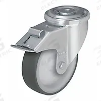 APPROVED VENDOR Bolt-Hole Caster: Swivel, Total Lock, Polyurethane, 4 7/8 in Wheel Dia., Nylon, Inch (MPN LKR-POTH 125KA-FI). Key specifications — attr1111490: APPROVED VENDOR; attr1176865: Swivel with Total Lock.