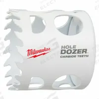 MILWAUKEE Hole Saw: 2 3/8 in Saw Dia., 4 Teeth per Inch, 1 5/8 in Max. Cutting Dp, Carbide Tipped (MPN 49-56-0726). Key specifications — attr1098070: 4; attr1098087: MILWAUKEE; attr1098073: 5/8"-18.