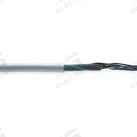 CHAINFLEX Control Cable: 16 AWG Conductor Size, 25 Conductors, PVC, 100 ft, Gray (MPN CF130US-15-25-100). Key specifications — Conductor Size: 16 AWG; Minimum Bend Radius Factor - Fixed: 5 x OD; Minimum Bend Radius Factor - Flexible: 7.5 x OD; Shielding: Unshielded; Brand: CHAINFLEX.