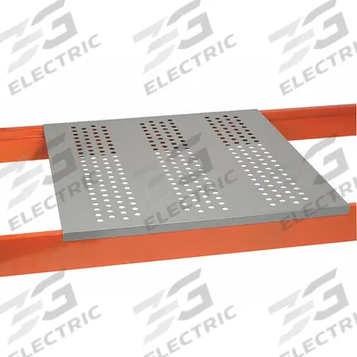 LITTLE GIANT Perforated Rack Decking: 46 in x 48 in, Waterfall, 14 ga Decking - Perforated Steel Pallet Rack Decking