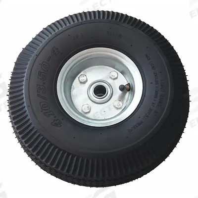 Dayton Pneumatic Wheel: 10 in Overall Ht, 10 in H x 3 1/2 in W, 10 in Overall Lg - Hand Truck Wheels, Bearings, Brakes & Axles