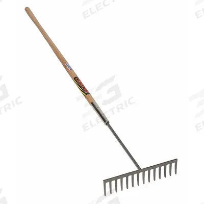 SEYMOUR MIDWEST STRUCTRON Forged Asphalt Rake,14 Tine,60" Handle: Steel Head - Road & Asphalt Rakes