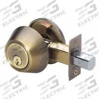 MASTER LOCK Deadbolt Lock: Cylindrical, 1 3/8 in Door Thick - Max, Brass (MPN DS0605KA4S). Key specifications — ADA Compliant: No; Brand: MASTER LOCK; Finish: Bright Brass, Clear Coated; Keyway Type: SC1; Ligature Resistance: Not Ligature-Resistant.