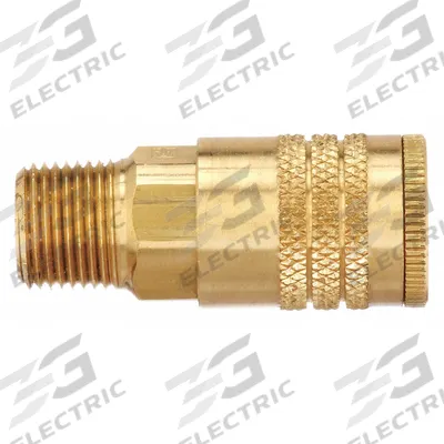 PARKER Quick Connect Hose Coupling: 1/4 in Body Size, 3/8 in Hose Fitting Size - ARO Brass Quick-Connect Air Coupling Bodies