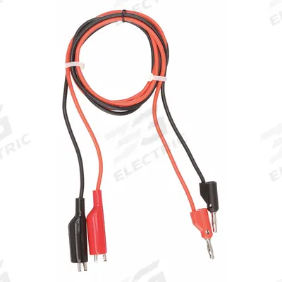 APPROVED VENDOR Test Leads: Black/Red Electrical Current Color, Alligator Clip - Test Lead Kits