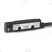 EATON Photoelectric Sensor: M18 Threaded, Built-in Connector, 4 - Pin M12, 10-30V DC, NPN and PNP (MPN 13100RQD07). Key specifications — Brand: EATON; Electrical Connection: M12; Manufacturer Part Number: 13100RQD07; Body Material: Polyurethane; DC Supply Voltage Rating: 10-30V DC; NEMA Enclosure Rating: 3; Series: E58; Electrical Installation Type: Direct Connector.