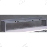 TENNSCO Electrical Shelf Riser: 48 in Overall Wd, 15 in Overall Dp, Gray, Carbon Steel, Steel, 18 in (MPN RE-18-1548). Key specifications — Includes Mounting Hardware: Yes; Color: Gray.