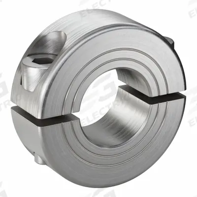 RULAND MANUFACTURING Shaft Collar: 2-Piece, Metric with Inch Bore, Round, Clamp-On - Stainless Steel Shaft Collars
