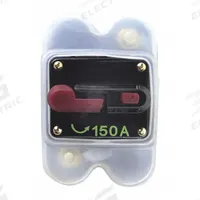 Automotive Circuit Breaker: Type III, 30V DC, 3 kA at 30V DC, Blade (MPN 091004). Key specifications — Series: Type III; Voltage: 30V DC; Interrupt Rating: 3 kA at 30V DC; Terminal Connection: Blade; Circuit Breaker Type: Economic Amp Circuit Breaker; Brand: VELVAC.