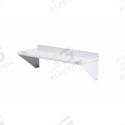 APPROVED VENDOR Wall Shelf: 36 in x 12 in x 12 in, 36 in x 12 in, 100 lb Load Capacity - Stainless Steel Solid Wall-Mount Shelving