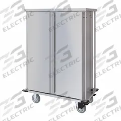 CARLISLE DINEX Meal Delivery Cart: 20 Trays, Non-Pass-Through, 2 Doors, Stainless Steel (MPN DXPTQC1T2D20). Key specifications — Manufacturer Part Number: DXPTQC1T2D20; Brand: CARLISLE DINEX; Caster Configuration: (2) Rigid; Color: Silver; Material: Stainless Steel; Pass-through / Non-Pass-through: Non-Pass-Through; Insulated: No; Product Type: Meal Delivery Cart.