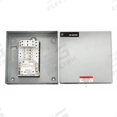 GE Lighting Magnetic Contactor: 4 Poles, 277V AC, 30 A - Enclosed Electrically Held Lighting Contactors