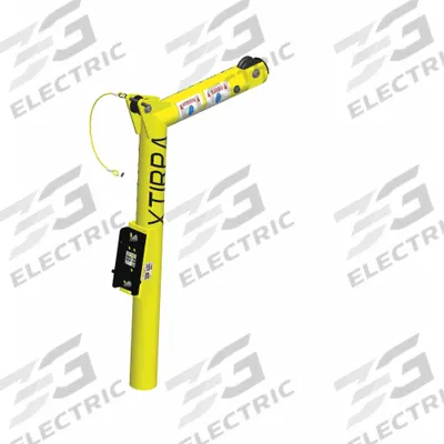 MSA Mast Davit Arm: Upper Arm Mast, Yellow, Powder Coated, Davit Arm, 360 lb Wt Capacity - Davit System Arms