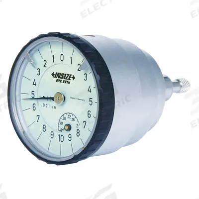 INSIZE Back Plunger Dial Indicator: 0 in to 0.2 in, Inch, Back Plunger - Balanced Reading Flat Back Dial Indicators