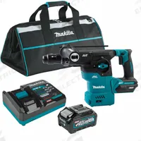 MAKITA Cordless Rotary Hammer Kit: SDS-Plus, 3 1/8 in max, Battery/Rapid Optimum Charger, 4.0 Ah (MPN GRH09M1). Key specifications — attr113796: MAKITA; attr113808: 0 bpm to 4,500 bpm; attr113803: Yes; attr113838: Hammer and Rotate; attr113809: Yes; attr113815: Rapid Optimum Charger.
