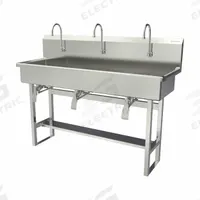 SANI-LAV Wash Station: 45 in Overall Ht, 57 in Bowl Lg, 8 in Bowl Dp, 2 gpm Flow Rate, 16 ga (MPN 56FK1). Key specifications — Includes Side Splash: Side Splash Not Included; Brand: SANI-LAV.