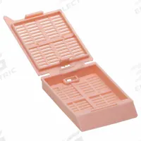 DYNALON Embedding Cassette: Pink, Polyoxymethylene, 1.57 in Overall Lg, 1.1 in Overall Wd (MPN 230264-000P). Key specifications — Color: Pink; Material: Polyoxymethylene; Brand: DYNALON; Product Type: Embedding Cassette.