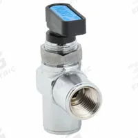AIGNEP USA Manual Two-Way Ball Valve: 1/4 in, Nickel-Chrome Plated Brass, Angle, FNPT x FNPT, Wedge (MPN 86720-04). Key specifications — Brand: AIGNEP USA; Handle: Wedge.