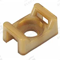 PANDUIT Low Profile Cable Tie Mount: 0.22 in Slot Wd, 0.06 in Slot Ht, Translucent Brown, 100 PK (MPN TM2S8-C71). Key specifications — For Use With: Miniature and Standard Cable Ties; Color: Translucent Brown; Screw Mount Hole Size: #8; Brand: PANDUIT.