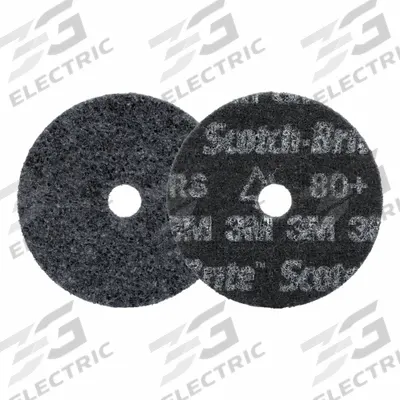 SCOTCH-BRITE Precision Surface Conditioning Disc: 4 in x 5/8 in, Ceramic, Extra Coarse - Cool-Cutting Coating-Removal Discs for All Materials