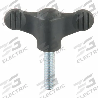KIPP Hand Knob: Wing, Plastic w/ Steel Thread, 3/8"-16 Thread, 40 mm Thread Lg - Wing Knobs with Threaded Stud