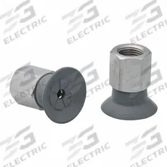 SCHMALZ Vacuum Pad Assembly: 1/8 in NPT, 22.8 mm Pad Dia, NBR, 55 A, Gray, 23.5 mm Pad Ht (MPN 10.01.01.15023). Key specifications — attr1019168: 55 A; attr1019165: 10.01.01.15023; attr1019167: SCHMALZ; attr1019180: Gray.