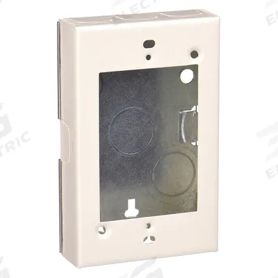 LEGRAND Shallow Switch and Receptacle Box: 500/700, Steel, Ivory - Outlet Boxes for Single-Channel Raceways