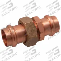 NIBCO Press Union Fitting: Straight, 3/4 in CTS x 3/4 in Pipe size, Press-fit x Press-fit, Copper (MPN 9256500PC). Key specifications — Brand: NIBCO; Series: Press System; Broad - Material for Bullet: Copper Or Bronze; Fitting Size: 3/4 in CTS x 3/4 in Pipe; Brand - Broad: NIBCO.