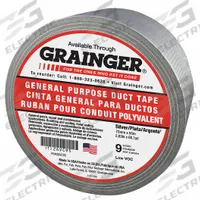 APPROVED VENDOR Duct Tape: Medium Duty, Gray, 2 7/8 in Wd, 60 1/8 yd Lg, 9 mil Thick, 2280, Rubber (MPN 26VC95). Key specifications — Backing Material: Polyethylene Coated Cloth; Series: 2280.