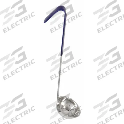 CRESTWARE Ladle: 2 oz Capacity, Stainless Steel, Blue, 11 1/2 in Overall Lg, Unfinished - Ladles