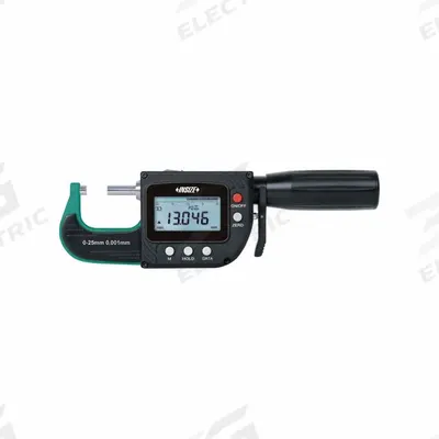 INSIZE Digital Snap Gage: 1 in to 2 in /25 mm to 50 mm, Inch/Metric, +/- 0.002 mm Accuracy - Micrometers with SPC Output
