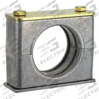 ZSI Vibration-Dampening Beta Clamp: Ribbed Bore, Steel Clamp, Aluminum Cushion, For 1 Lines (MPN S3015S-AL)