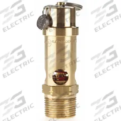 CONRADER Safety Valve: Soft Seat, 3/4 in (M)NPT Inlet (In.), 100 psi Preset Setting (PSI), Brass (MPN SRV530-3/4-100). Key specifications — attr291993: Soft Seat; attr291998: Brass; attr292007: Silicone; attr292009: Brass; attr294753: CONRADER.