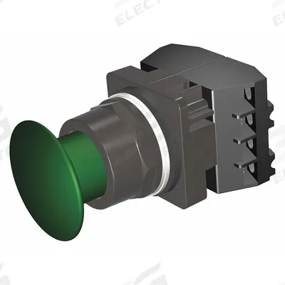 Siemens Mushroom Head Push Button: Non-Illuminated, Mushroom Head Profile, Metallic - Mushroom-Head Push Buttons
